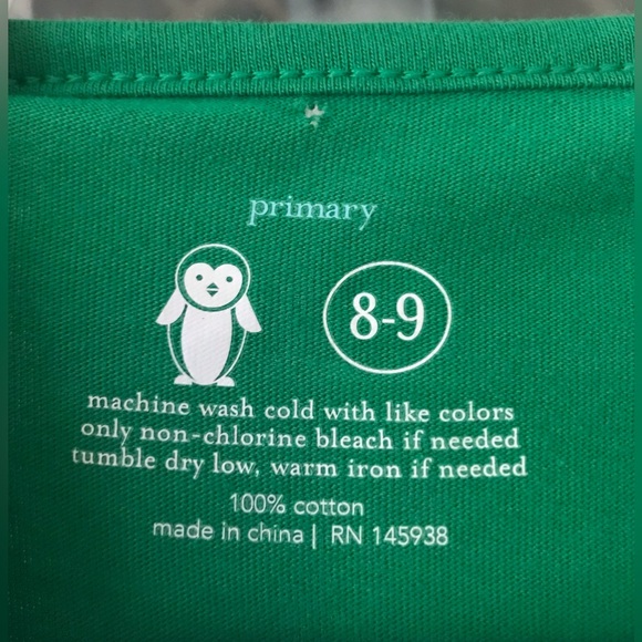 Primary size 8-9 years girls long sleeve 100% cotton green dress in VGUC - Picture 4 of 6